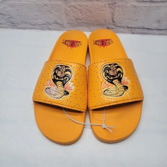 CHAMPION Brand X Cobra Kai Slides Mens Size 12 Miyagi Do Karate Kid - Picture 10 of 10